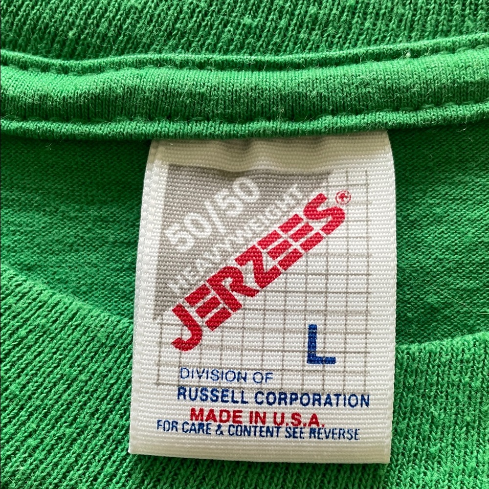 JERZEES CHRISTMAS FARM ANIMAL STACK TEE SHIRT Size L “HEAVEN and NATURE SING” - Picture 6 of 10